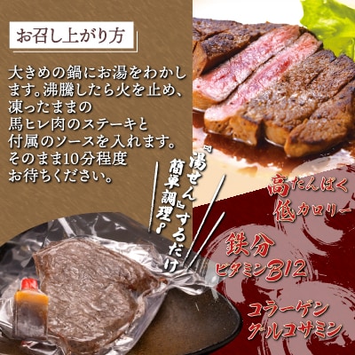 【焼成済み湯せんするだけ!】馬ヒレ肉のステーキ100g×4枚