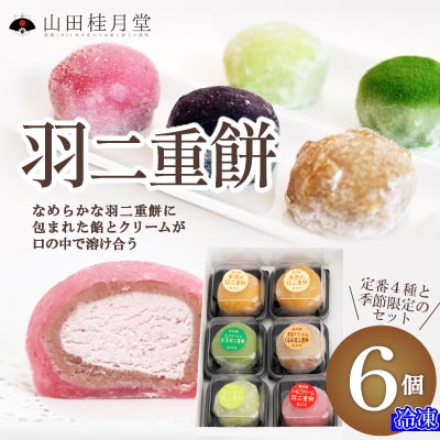 羽二重餅6個入