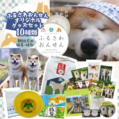 ふるさわ温泉オリジナル「秋田犬はる・はなセット」
