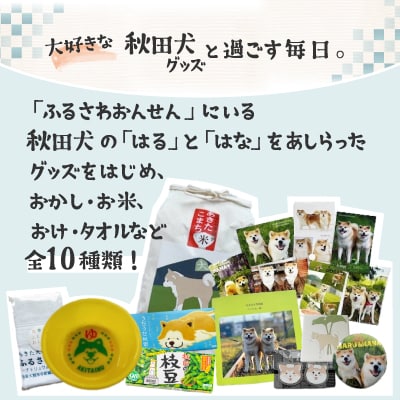 ふるさわ温泉オリジナル「秋田犬はる・はなセット」