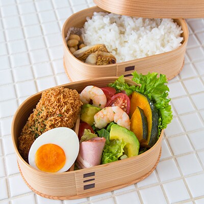 【大館曲げわっぱ】ほのか弁当2段