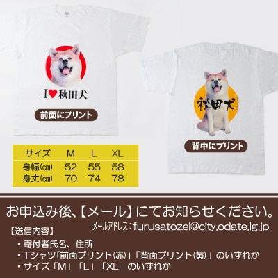 秋田犬Tシャツとワンちゃん用おやつセット