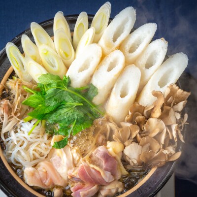 本場大館ベニヤマきりたんぽ鍋セット2人前&柴田慶信商店曲げわっぱ椀2個セット