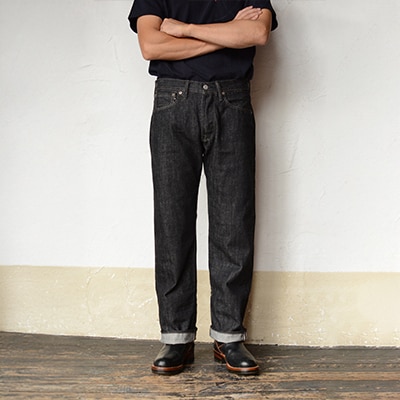 秋田の拘りジーンズ「なまはげジーンズ」黒鬼モデル(スタイリッシュストレート)38インチ 