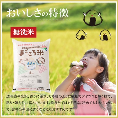 【新米】令和7年産秋田県特別栽培米あきたこまち「まごころ米(無洗米)」5kg