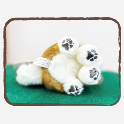 <よちよちあきた>秋田犬赤毛ぬいぐるみ　座り　Sサイズ