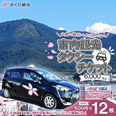 市内観光タクシーチケット500円×12枚