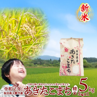 【令和7年産】あきたこまち(精米)5kg(5kg×1袋)