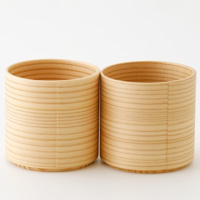 【大館曲げわっぱ】曲げぐい呑み 2個セット 