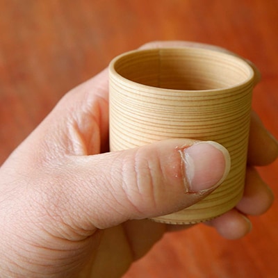 【大館曲げわっぱ】曲げぐい呑み 2個セット 