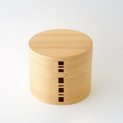 【大館曲げわっぱ】二ツ重丸弁当 