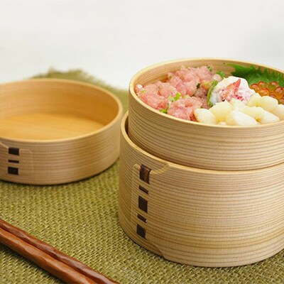 【大館曲げわっぱ】二ツ重丸弁当 