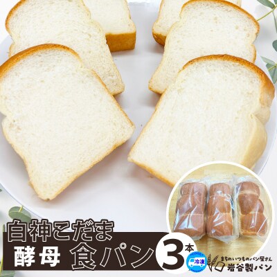 白神こだま酵母食パン(3本)