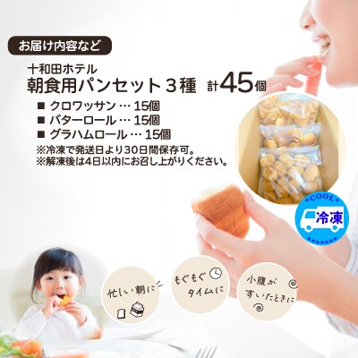 十和田ホテル朝食用パンセット(3種各15個)