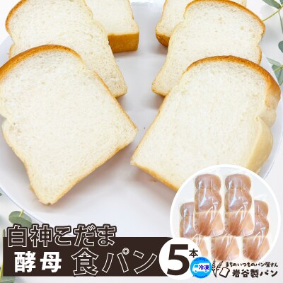 白神こだま酵母食パン(5本)