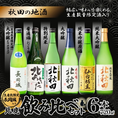 生産本数限定酒入り北鹿飲み比べ6本セット