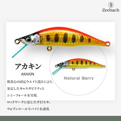 渓流用ミノーZeebach50Sアカキン