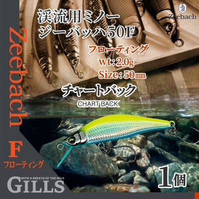 渓流用ミノーZeebach50Fチャートバック