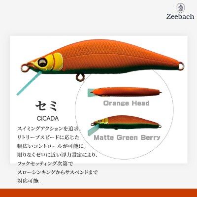 渓流用ミノーZeebach50Fセミ