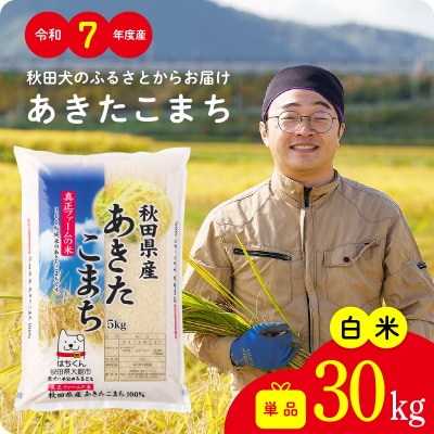 【令和7年産】秋田県産あきたこまち(白米)30kg