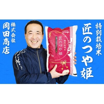 【令和3年産】特別栽培米「匠のつや姫」5kg×2袋【212】