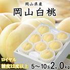 岡山白桃 ロイヤル 5～10玉 2kg 岡山県産