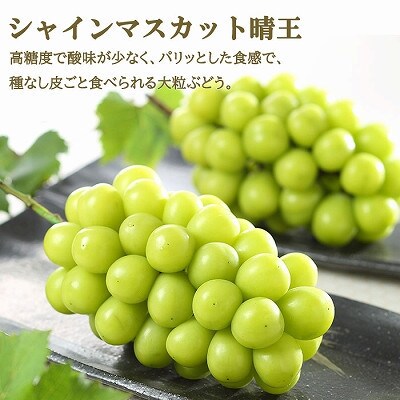 岡山県産　岡山白桃ロイヤル2Lサイズ250g×2玉・シャインマスカット晴王500g×1房　詰合せ