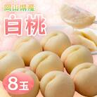 岡山県産　白桃 8玉　約2.0kg