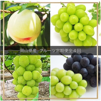 【発送月固定定期便】岡山県産  フルーツ定期便全4回