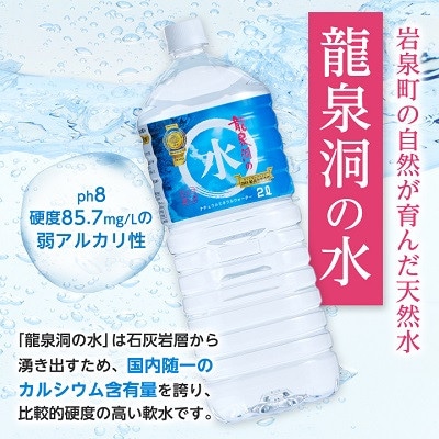 【毎月定期便】龍泉洞の水(2L×6本)　半年間お届けコース全6回