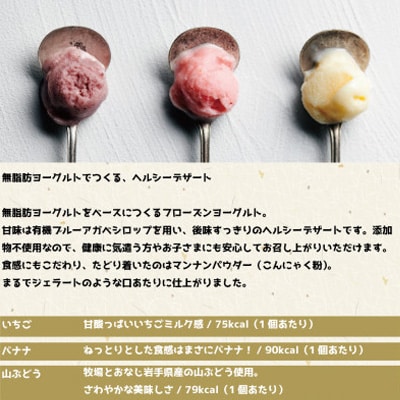 なかほら牧場のフローズンヨーグルト3種各2個　合計6個セット