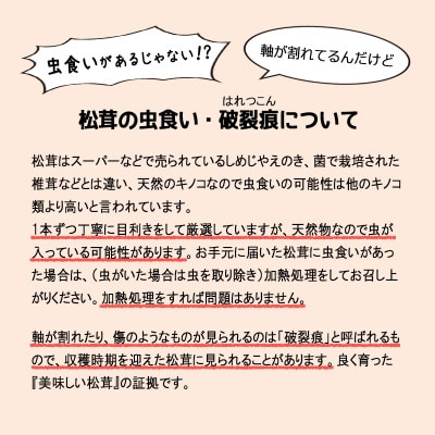 【2025年9月中旬～10月中旬発送予定】松茸マイスター厳選!旬の岩泉産松茸　150g(前後)