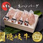 【隠岐牛プレミアム生ハンバーグ 4個】600g 天然塩付 島生まれ島育ちのブランド黒毛和牛 隠岐牛