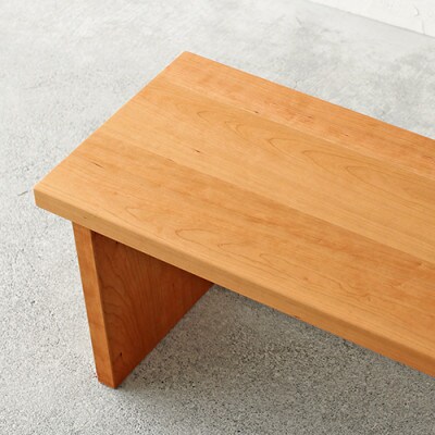 秋山木工のベンチ　ブラックチェリー材　W110xD40xH41cm