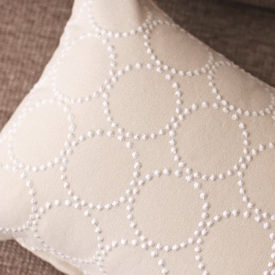 ミニクッション 長方形 タンバリン生地 エクリュ (if1052)