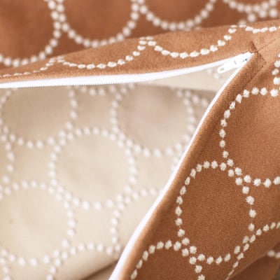 ミニクッション 長方形 タンバリン生地 キャメル (if1052)