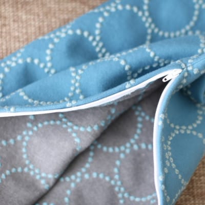 ミニクッション 長方形 タンバリン生地 ブルー(if1078)