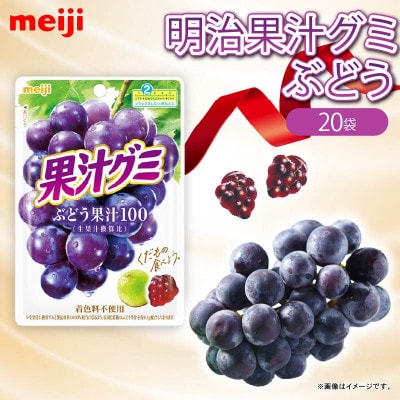 明治 果汁グミ ぶどう 54g×20個 着色料不使用