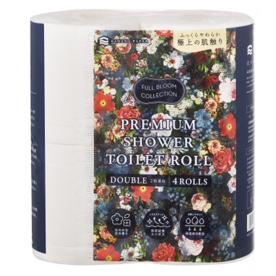 フルブルームコレクション プレミアムシャワートイレットロール ダブル4ロール×10パック