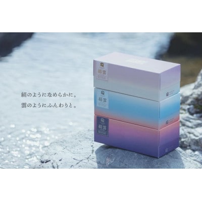 【2ヵ月毎定期便】新保湿ティシュ絹雲ボックスティシュ 130組 (3枚重ね) 3個パック×10全3回