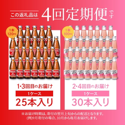 【定期便 全4回】オロナミンC&ファイブミニ 計110本【CA097】