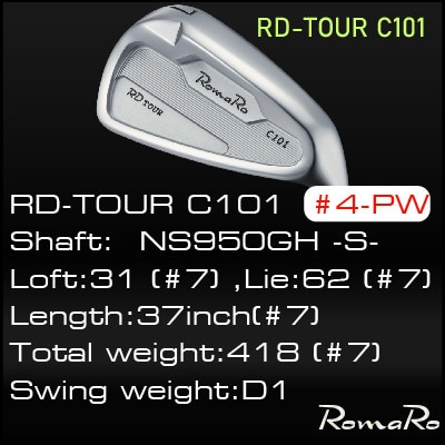 RomaRo RD-Tour C101 Iron #4-PW NS950 GH S 7本セット
