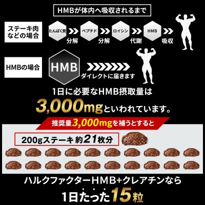 ハルクファクター HMB クレアチン モノハイドレート 450粒 タブレット 日本製 サプリメント