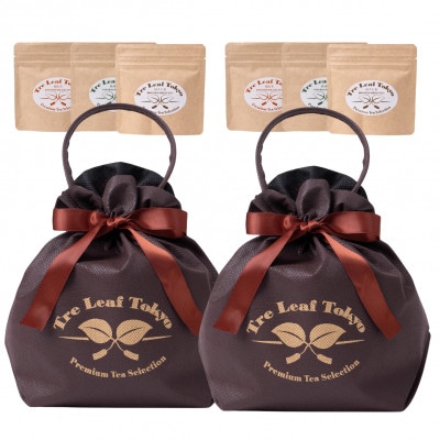 Tre Leaf Tokyo 東京狭山茶・和紅茶・ほうじ茶 ギフトセット不織布バック付　2セット