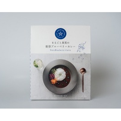 【復興支援】【能登町プレミアム】ブルーベリーセット(ブルーベリーカレー3個、ソース2個)