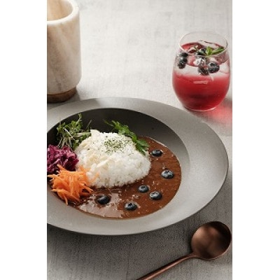 【復興支援】【能登町プレミアム】ブルーベリーセット(ブルーベリーカレー3個、ソース2個)