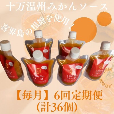 【毎月定期便】十万みかんソース6本 (計36本・1本200g)全6回