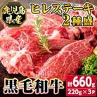 鹿児島県産 黒毛和牛 ヒレステーキ 2種盛り (計660g) 【カミチク】 s628(さつま町)