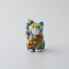 九谷焼　まねき猫　右手　アメコミキャット　糠川孝之作