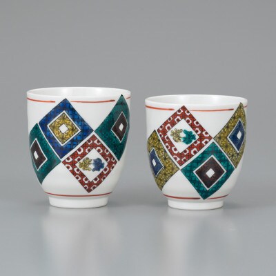 組湯呑　石畳の図